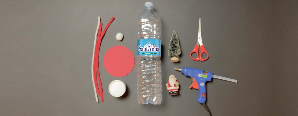 decorazioni natalizie con bottiglie di plastica