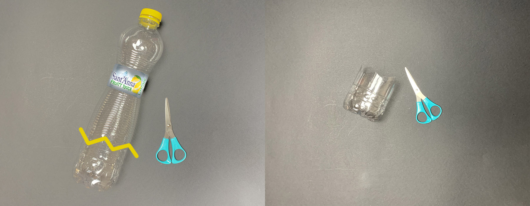 lavoretti con bottiglie di plastica