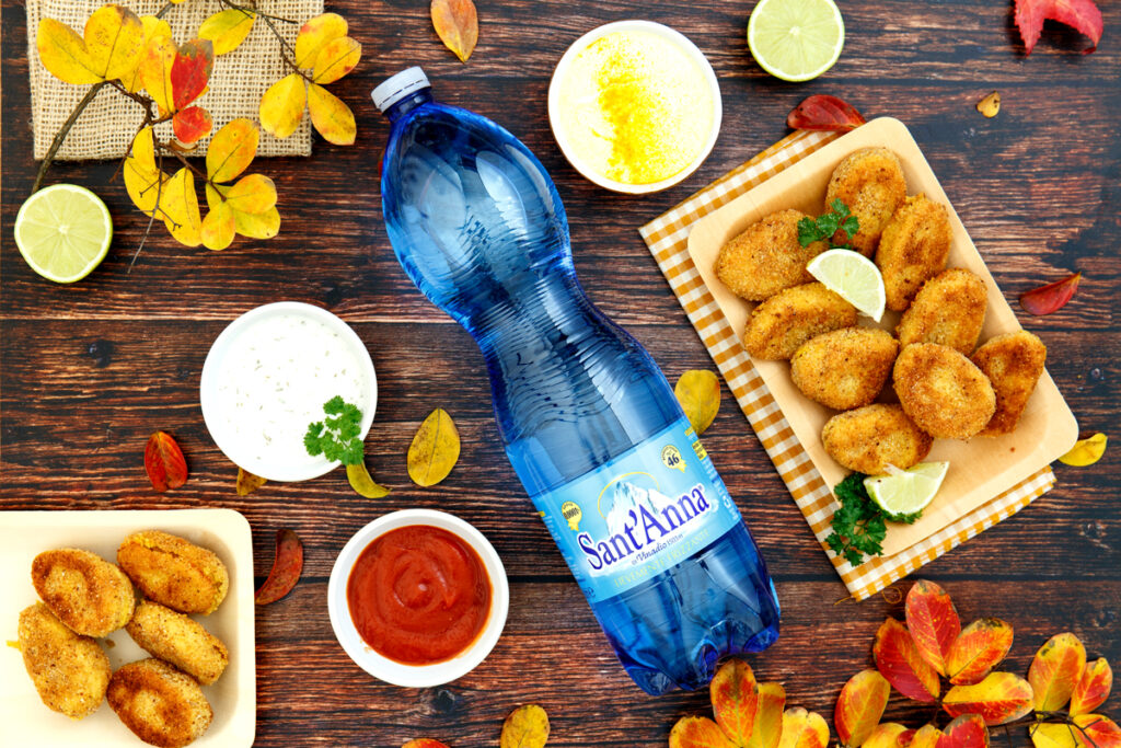 nuggets di legumi con salse dip