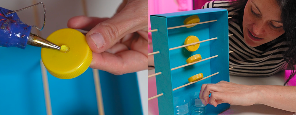 labirinto in verticale con il riciclo creativo