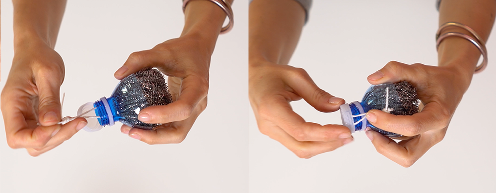 COPRI SPUGNA COLORATO CON IL RICICLO CREATIVO