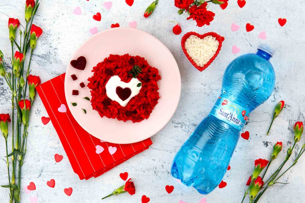 Risotto alla barbabietola con caprino: idea romantica per San Valentino